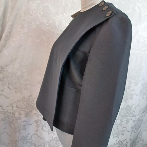 C O Viscose Faille Cropped Jacket NWT - Picture 3 of 7